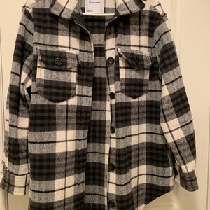 Bluenotes plaid shacket